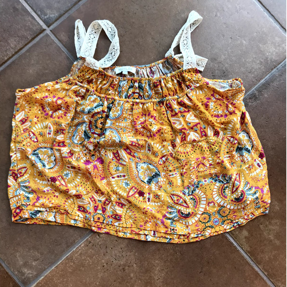 Rachel Zoe Multi-Color Floral Lacy Camisole Top Boho Flirty Bright! - Picture 7 of 8